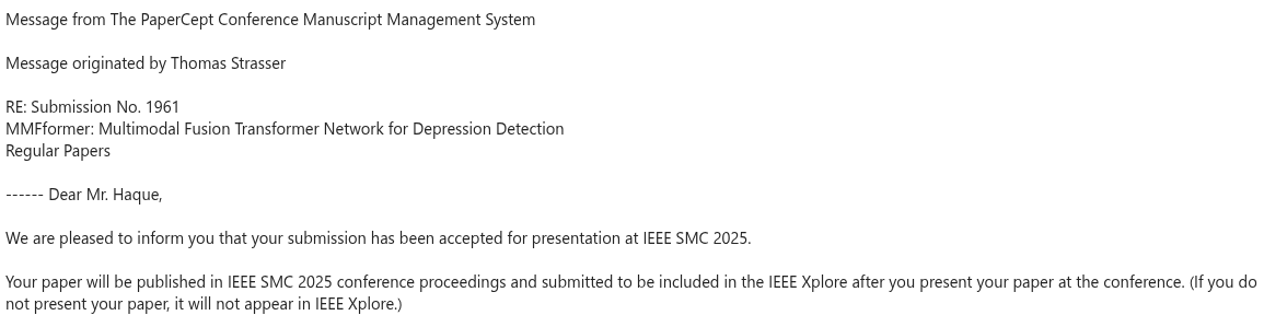 SMC 2025 Acceptance for MMFformer